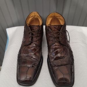 DEE SZ10 DARK BROWN ALIGATOR &OSTRICH